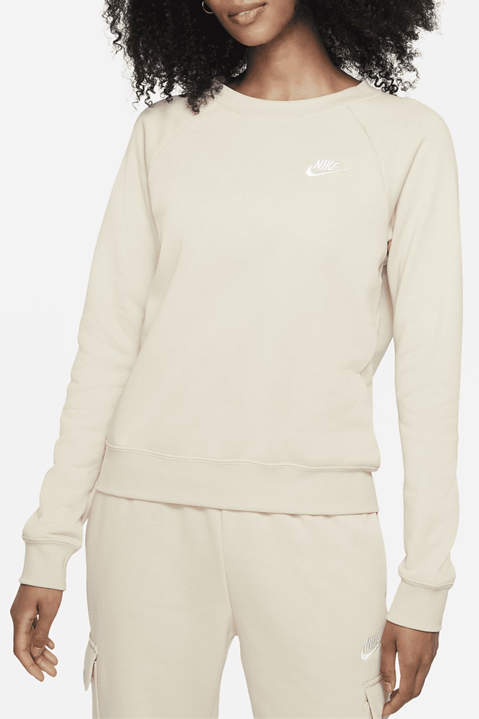 Толстовка жіноча Nike Sportswear Essential Women's Fleece Crew бежева BV4110-206 — фото 2