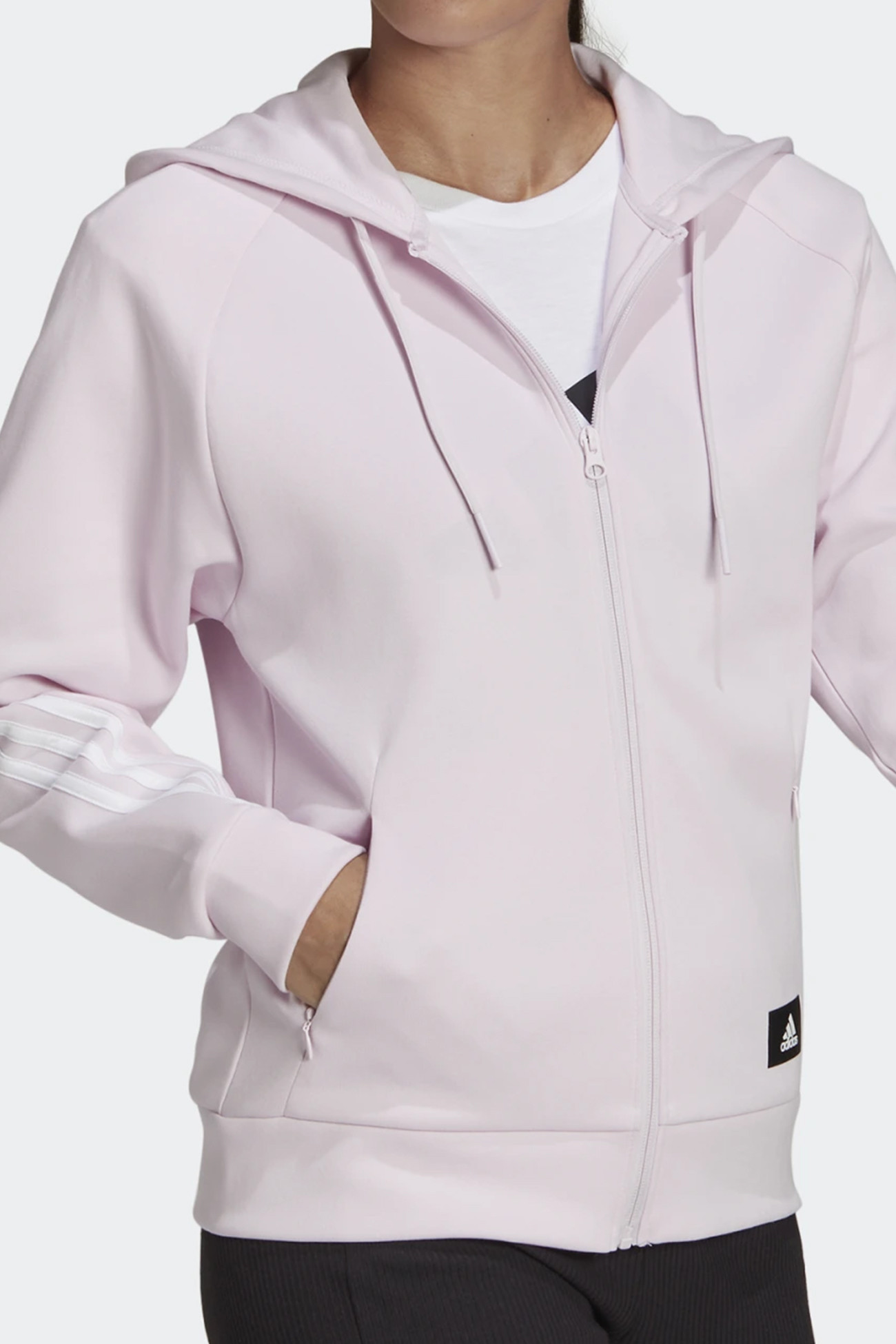 Толстовка женская Adidas W Fi 3S Fz Reg розовая HE1657
