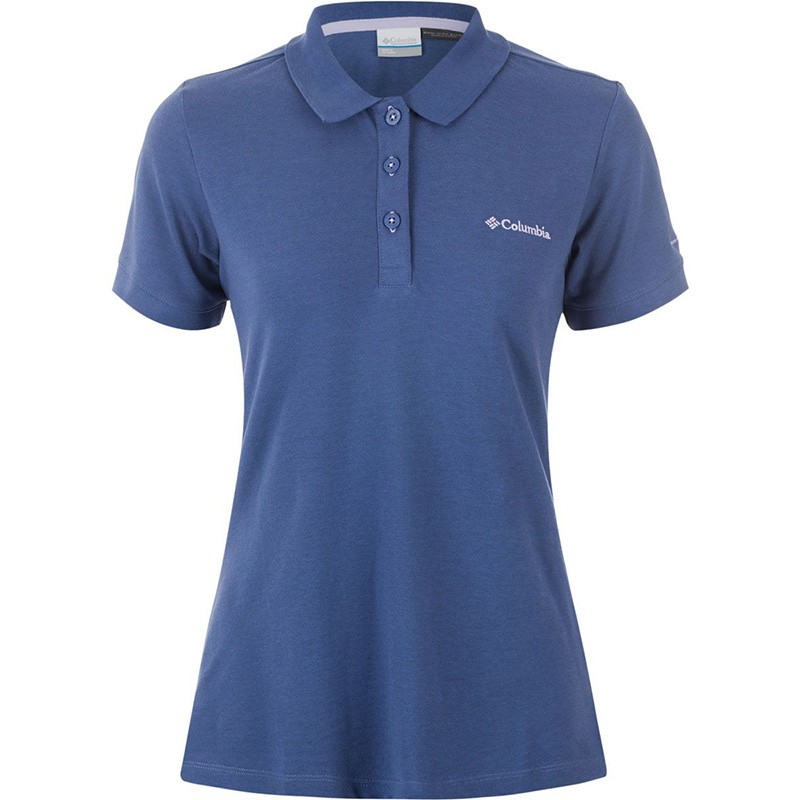 Футболка женская Columbia Cascade Range™ Solid Polo синяя 1715481-508 — Sport City Футболка женская Columbia Cascade Range™ Solid Polo синяя 1715481-508