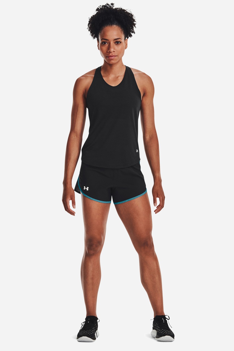 Шорти жіночі Under Armour UA Fly By 2.0 Short чорні 1350196-027 — фото 3