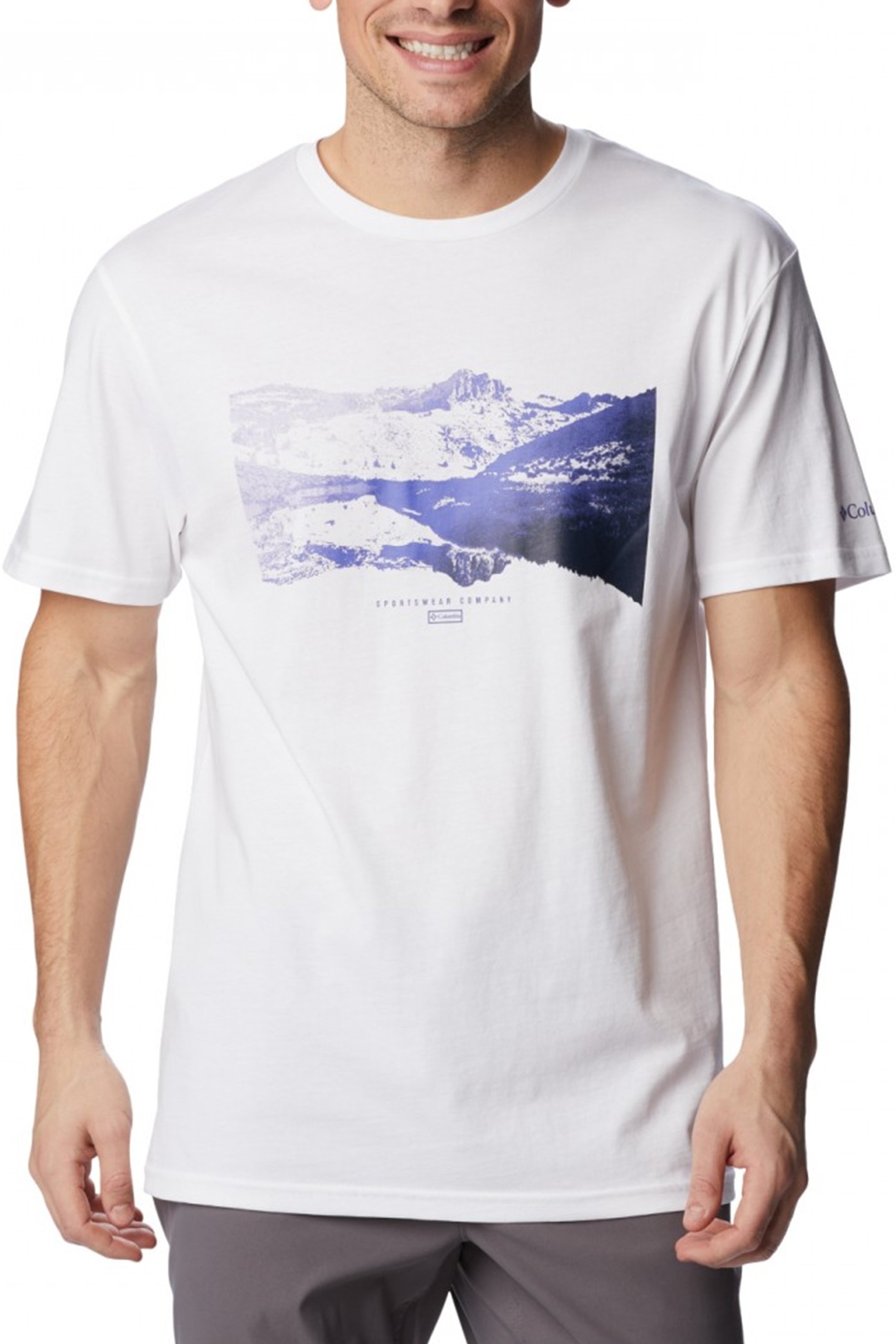 Футболка мужская Columbia Path Lake Graphic Tee II белая 1934814-106 изображение 2