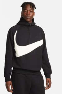 Толстовка чоловіча Nike M NK SWOOSH FLC HZ HOODIE чорна DX0566-013 изображение 2
