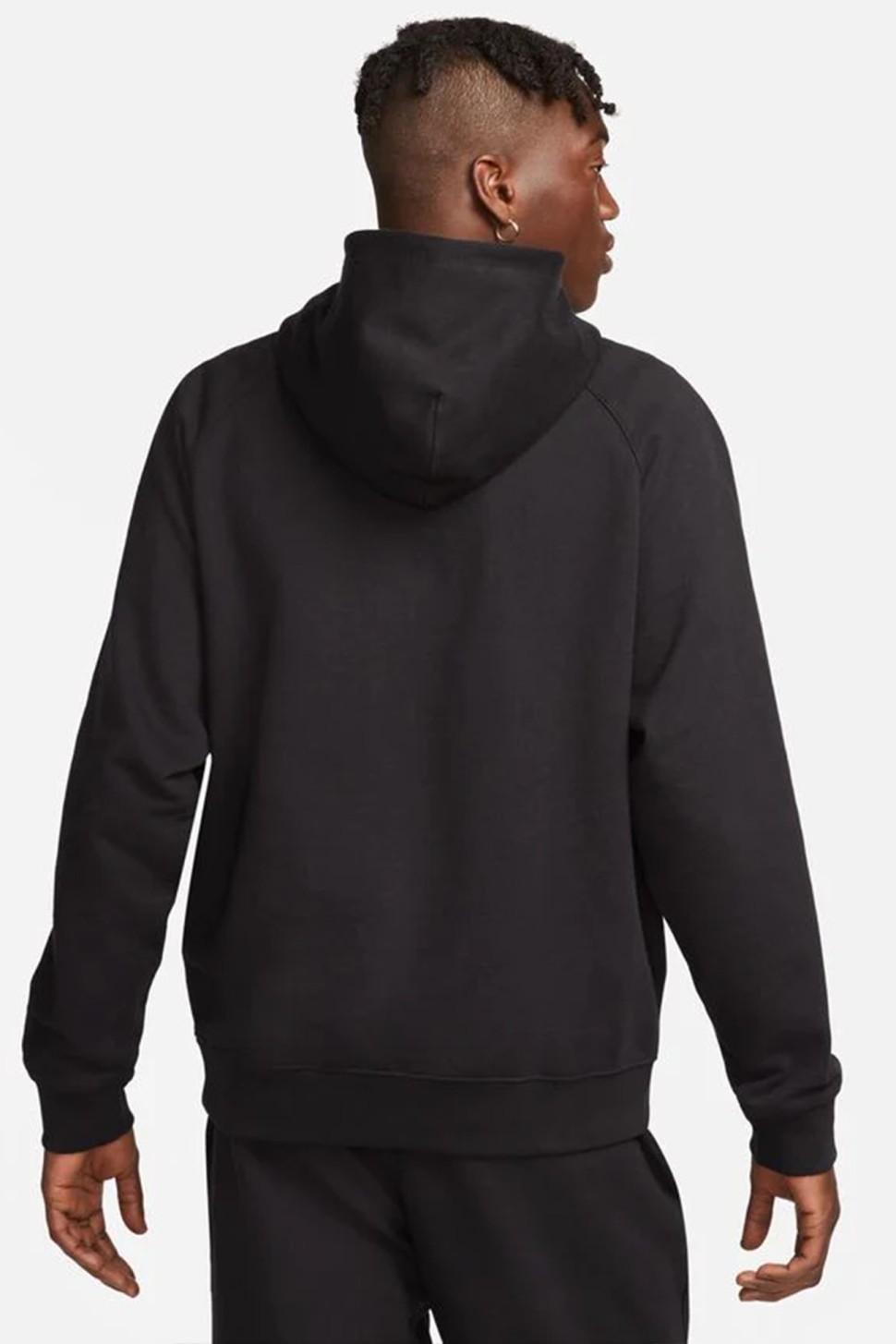 Толстовка чоловіча Nike M NK SWOOSH FLC HZ HOODIE чорна DX0566-013 — фото 3