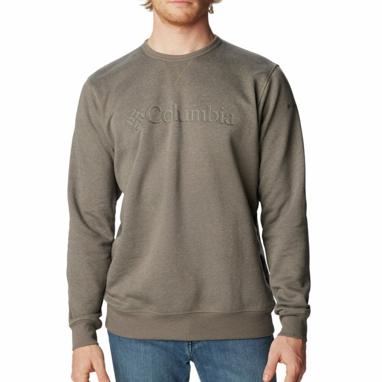 Джемпер чоловічий Columbia Logo Fleece Crew сірий 1884931-028 изображение 1