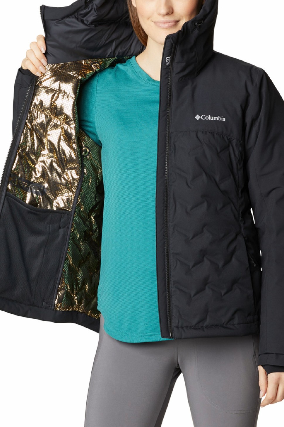 Куртка жіноча Columbia Grand Trek™ II Down Jacket чорна 2007791-010 — фото 4