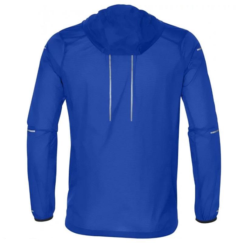 Вітровка чоловіча Asics Lite-Show Jacket синя 2011A319-400  — фото 3