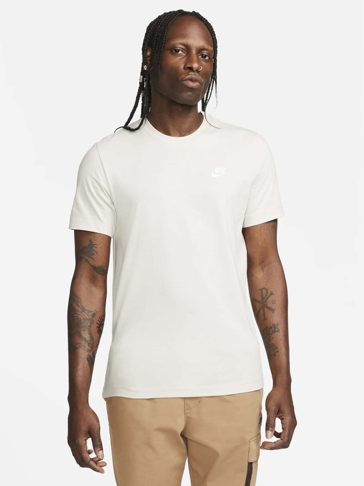Футболка мужская Nike M NSW CLUB TEE бежевая AR4997-073 изображение 2