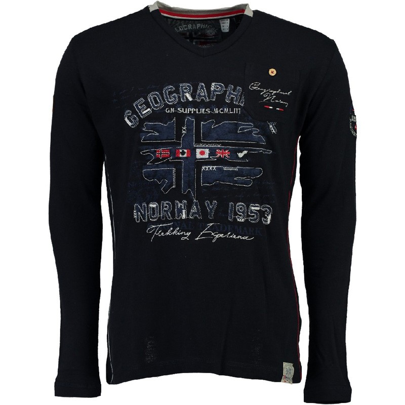 Футболка мужская Geographical Norway синяя WP334H-450