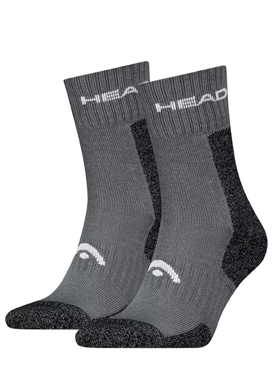 Шкарпетки чоловічі HEAD ELEMENTS HIKING CREW 2P сірі 701229013002 — фото 2
