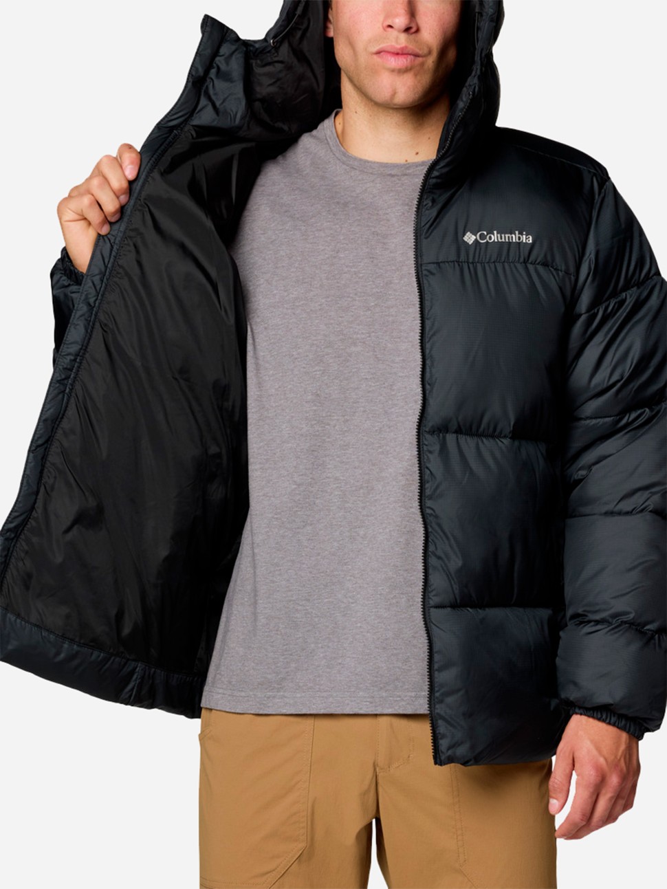 Куртка чоловіча Columbia Puffect™ II Hooded Jacket чорна 2086851-010 — фото 6