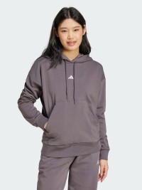 Толстовка женская Adidas W SL FT HD серая JD7997 изображение 2