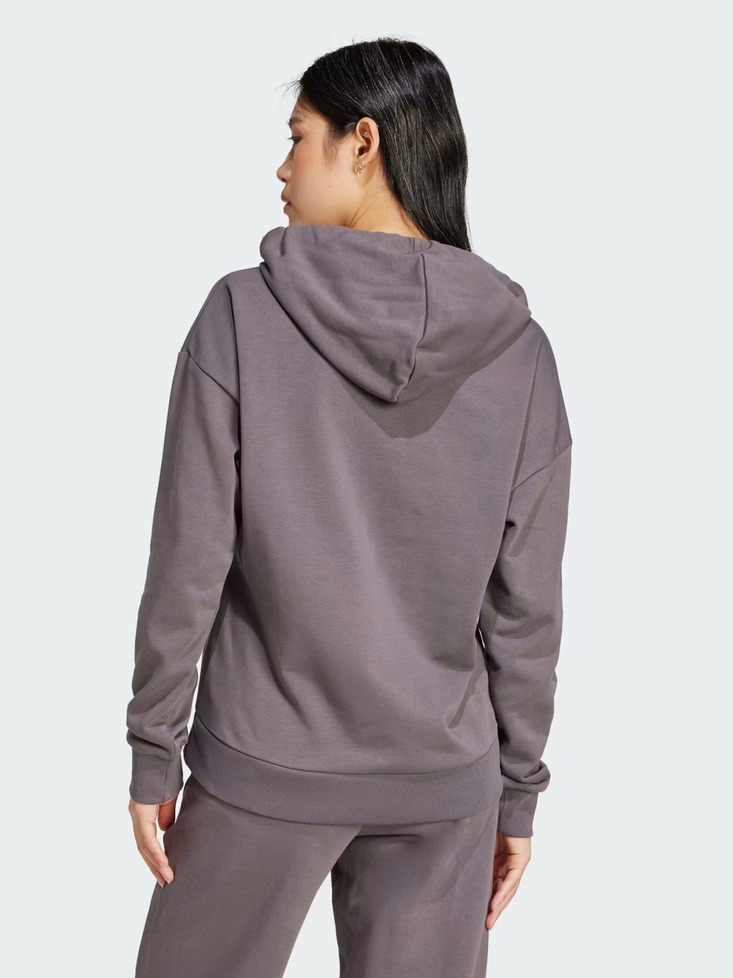 Толстовка женская Adidas W SL FT HD серая JD7997 изображение 3