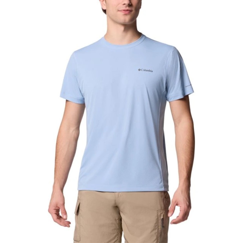 Футболка чоловiча Columbia Zero Rules™ Light SS Crew блакитна 2118501-431 — фото 1