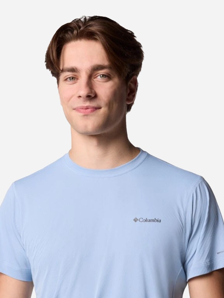 Футболка мужская Columbia Zero Rules™ Light SS Crew голубая 2118501-431 изображение 5