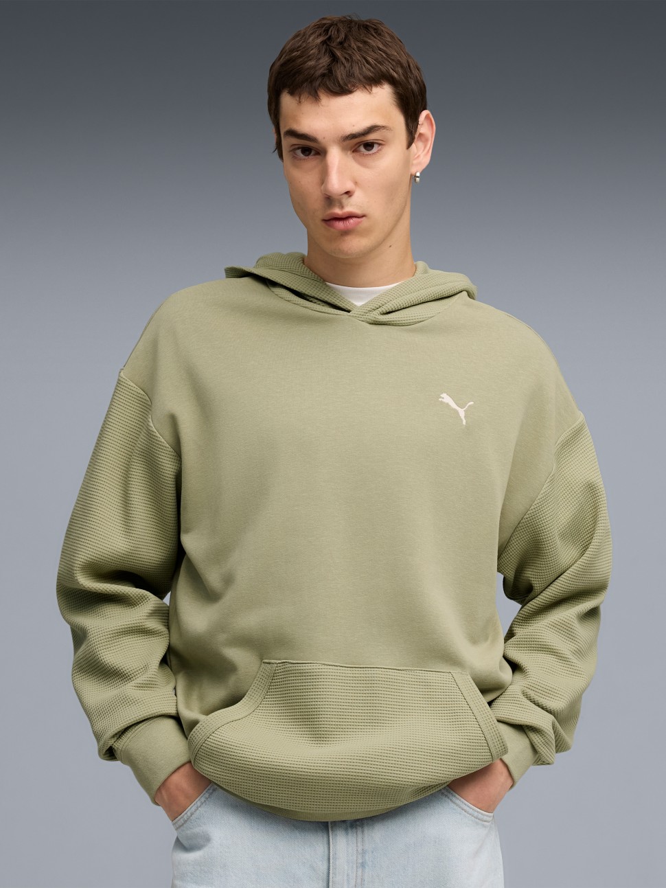 Толстовка чоловіча Puma CLASS Relaxed Pinnacle Hoodie TR оливкова 63301682 — фото 2
