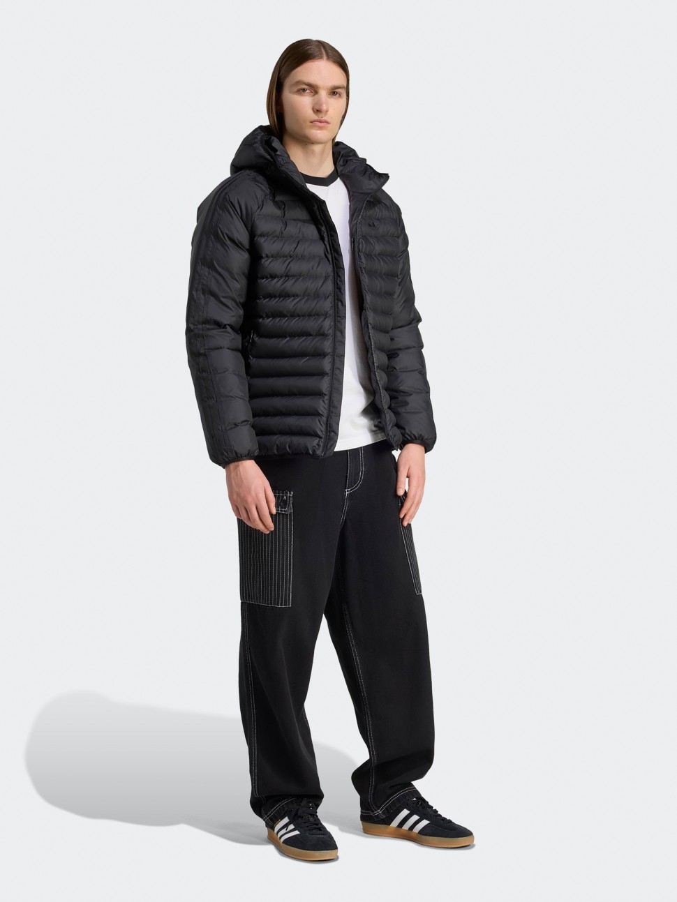 Куртка чоловіча Adidas PAD HOODED JKT чорна JX4117 — фото 4