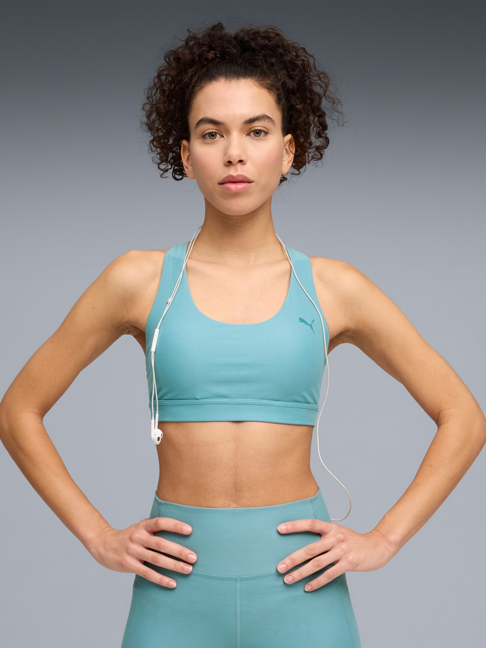 Бра жіночий Puma CLOUDSPUN BRA - MID бірюзовий 52746246 — фото 2