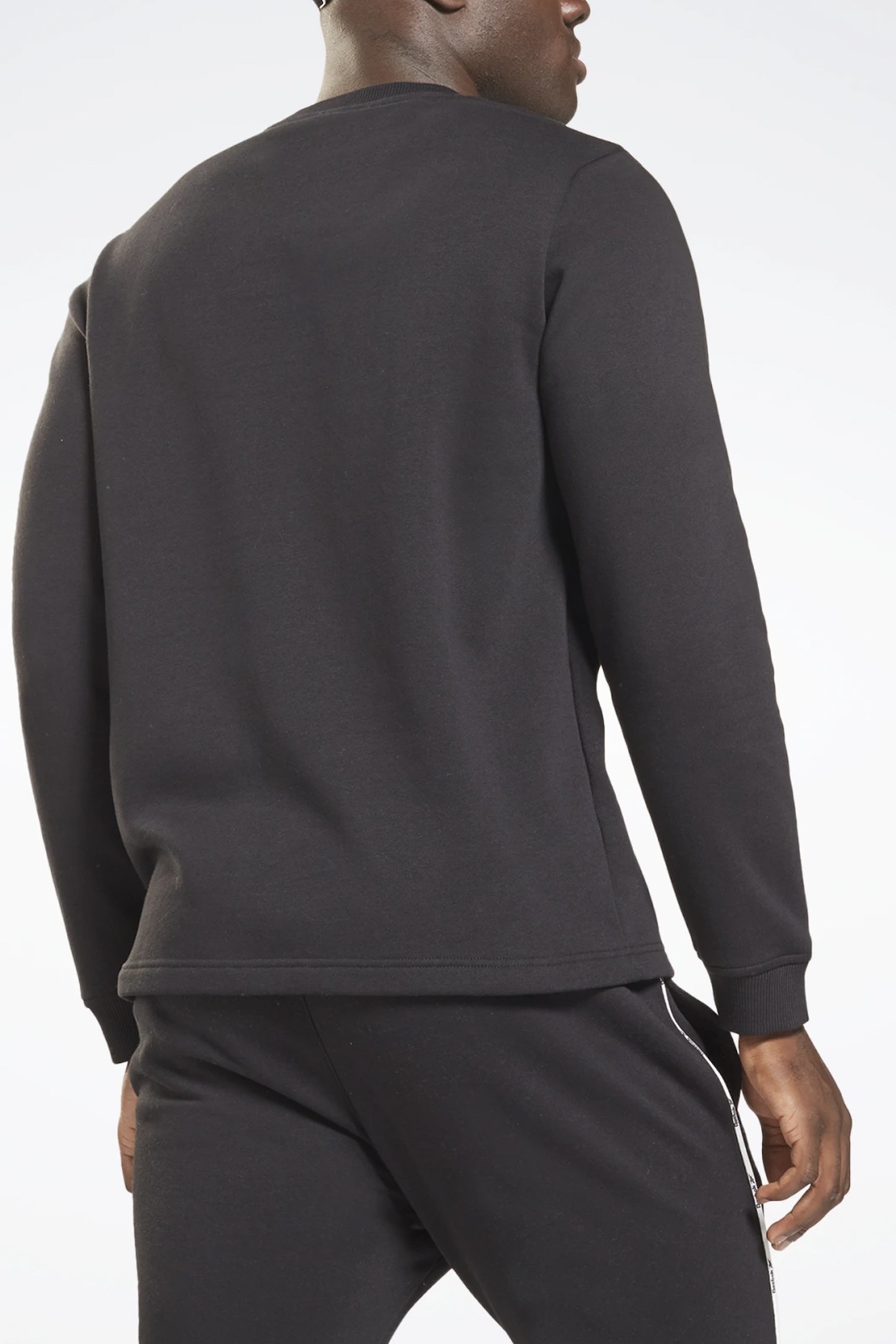Толстовка мужская Reebok Te Piping Crew черная GS9320 изображение 3