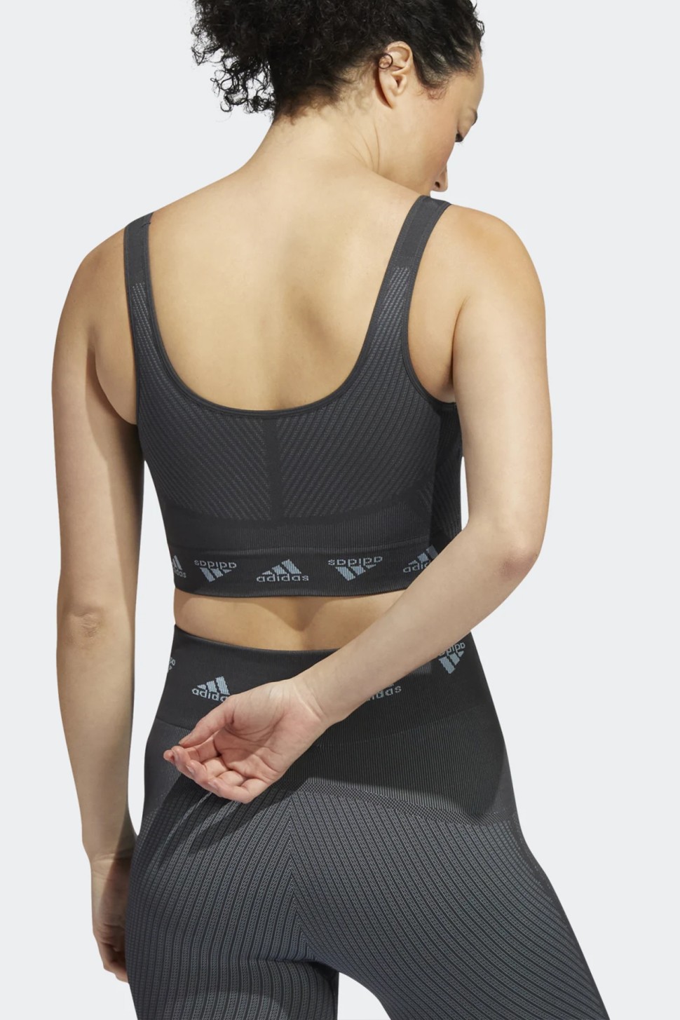 Бра жіноче Adidas Aeroknit Bra темно-сіре HE2614 — фото 3