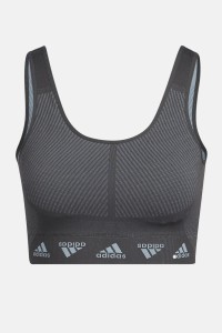 Бра женское Adidas Aeroknit Bra темно-серое HE2614 изображение 6