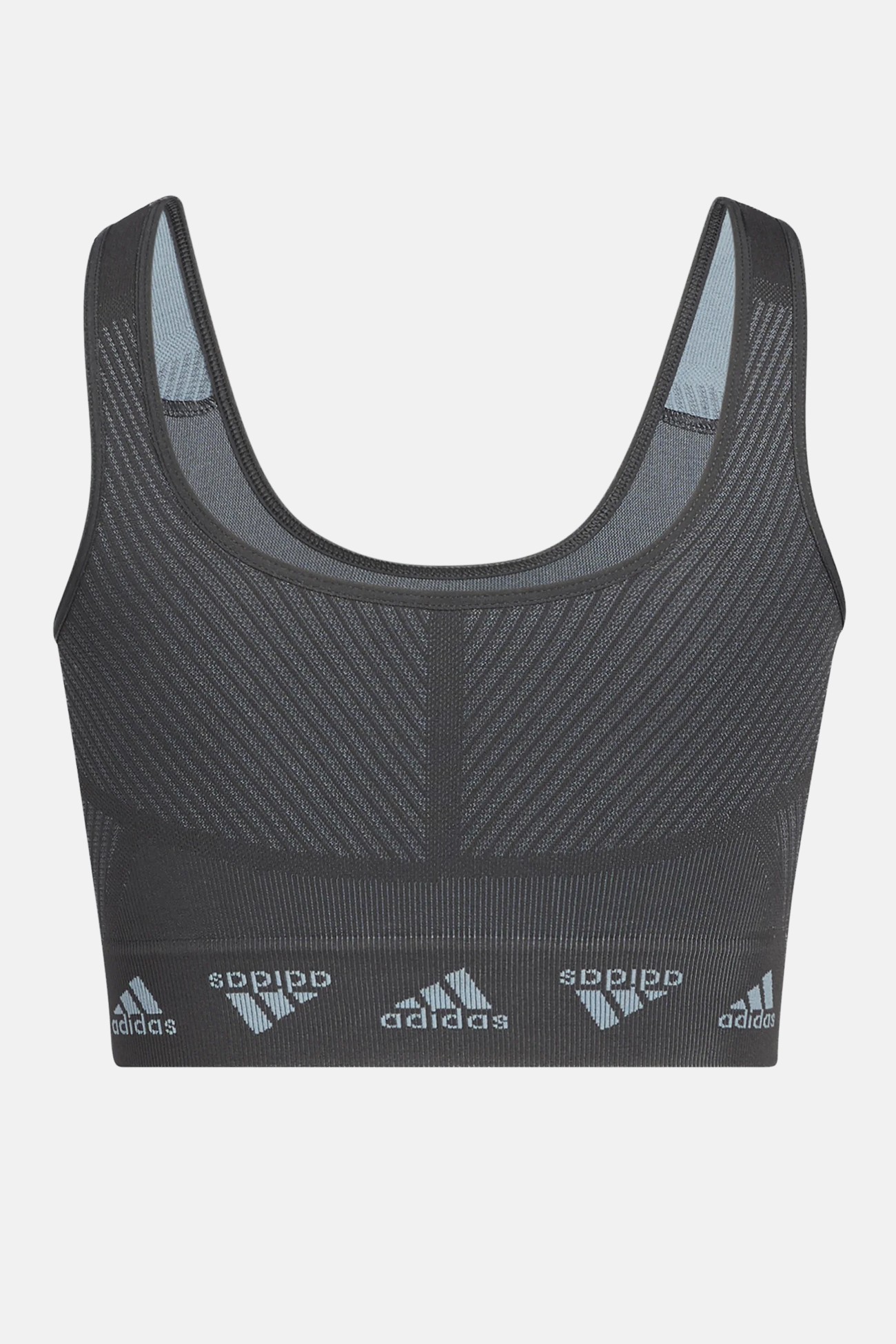 Бра женское Adidas Aeroknit Bra темно-серое HE2614 изображение 7