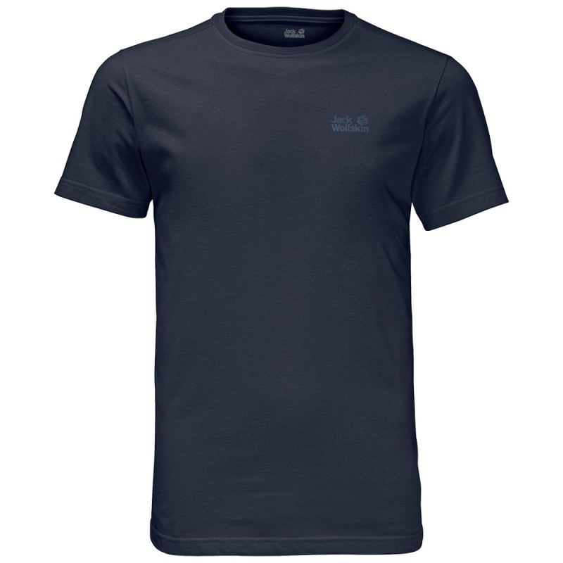 Футболка мужская Jack Wolfskin Essential T Men темно-синяя 1805781-1010 изображение 2