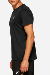 Футболка чоловіча Asics CORE SS TOP чорна 2011C341-001 изображение 3
