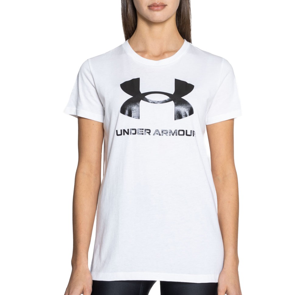 Футболка жіноча Under Armour UA W SPORTSTYLE LOGO SS біла 1356305-102 — фото 1
