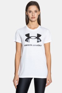 Футболка жіноча Under Armour UA W SPORTSTYLE LOGO SS біла 1356305-102 изображение 2