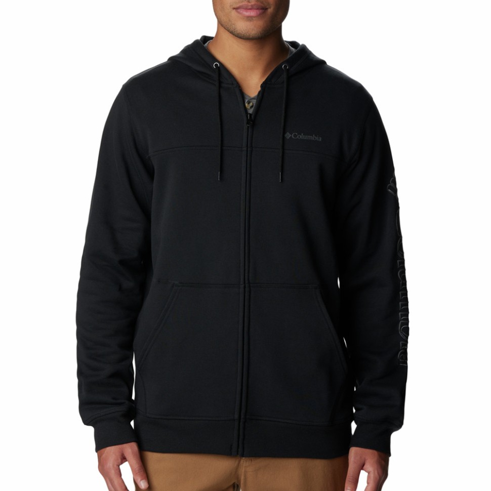 Толстовка чоловіча Columbia Logo Fleece FZ чорна 1889161-012 — фото 1