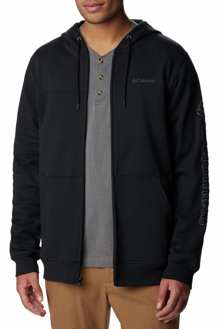Толстовка чоловіча Columbia  Logo Fleece FZ чорна 1889161-012 изображение 3