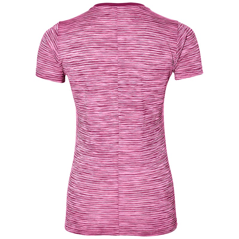 Футболка женская Asics fuzeX V-Neck SS Top фиолетовая 141214-0290 — фото 2 — Sport City Футболка женская Asics fuzeX V-Neck SS Top фиолетовая 141214-0290 — фото 2