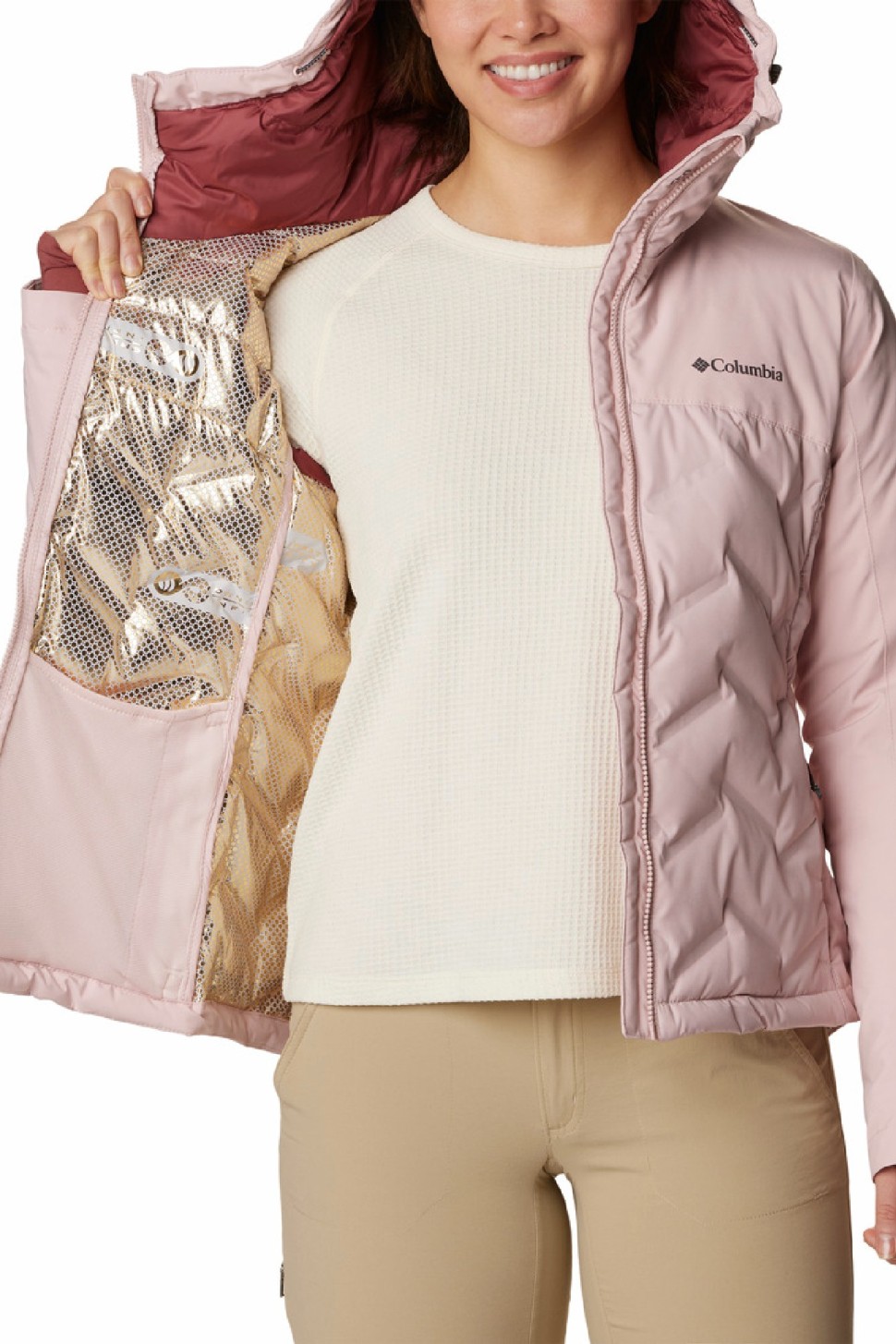 Куртка жіноча Columbia Grand Trek™ II Down Jacket рожева 2007791-626 — фото 4