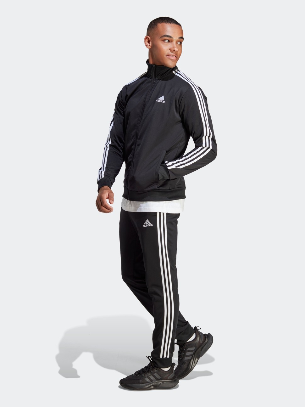 Костюм чоловічий Adidas M 3S TR TT TS чорний IC6747 — фото 4
