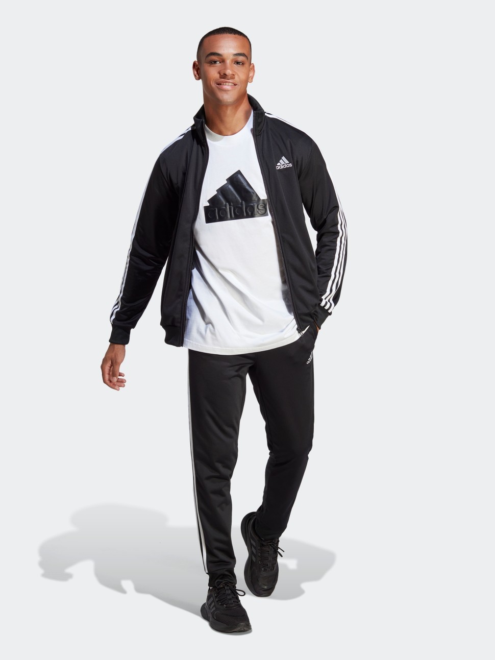 Костюм чоловічий Adidas M 3S TR TT TS чорний IC6747 — фото 5
