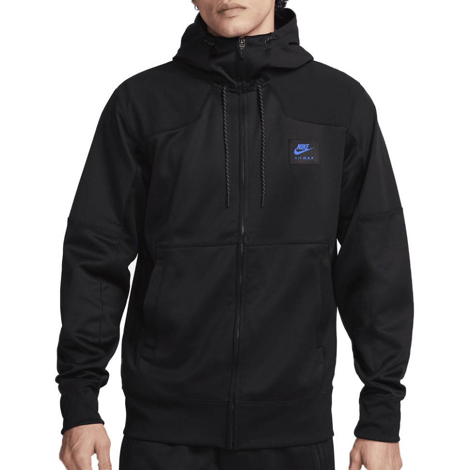 Толстовка чоловіча Nike M NSW AIR MAX PK FZ HOODIE чорна FV5443-010 — фото 1