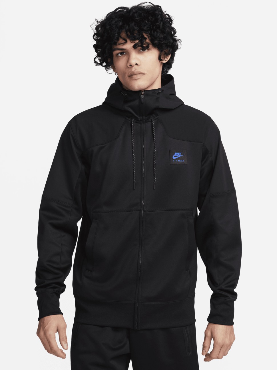 Толстовка чоловіча Nike M NSW AIR MAX PK FZ HOODIE чорна FV5443-010 — фото 2