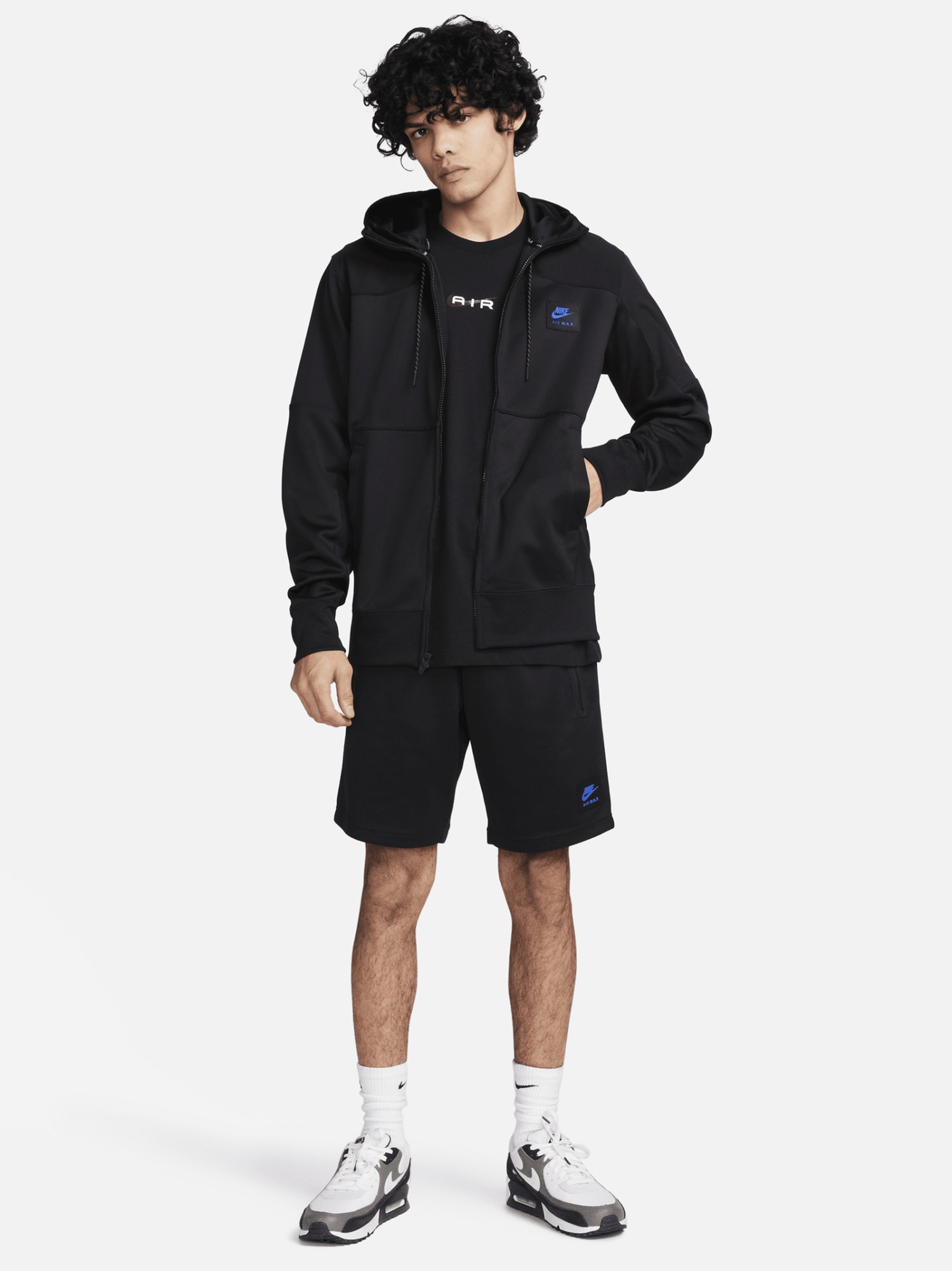 Толстовка чоловіча Nike M NSW AIR MAX PK FZ HOODIE чорна FV5443-010 изображение 7