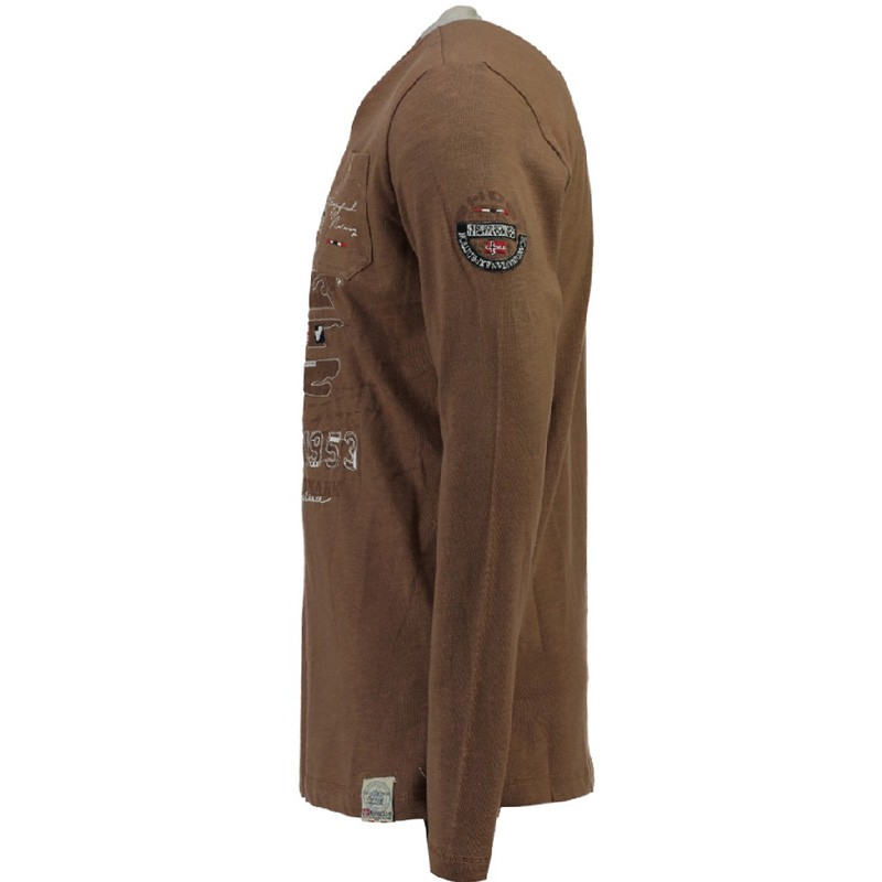 Футболка мужская Geographical Norway коричневая WP334H-200 — фото 3 — Sport City Футболка мужская Geographical Norway коричневая WP334H-200 — фото 3