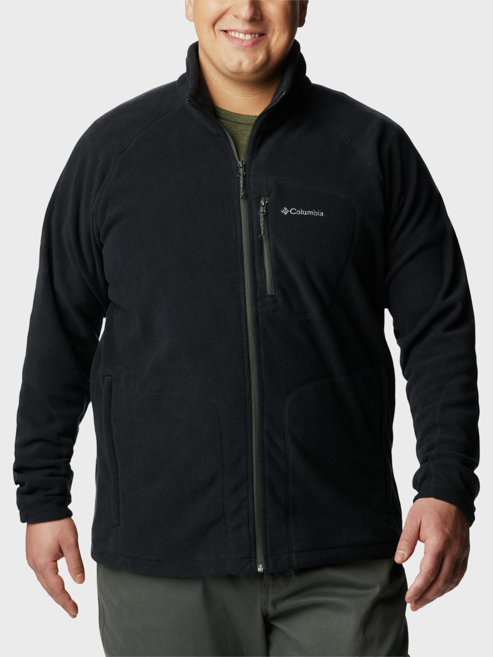 Толстовка чоловіча Columbia Fast Trek™ II Full Zip Fleece чорна 1420424-010 — фото 2