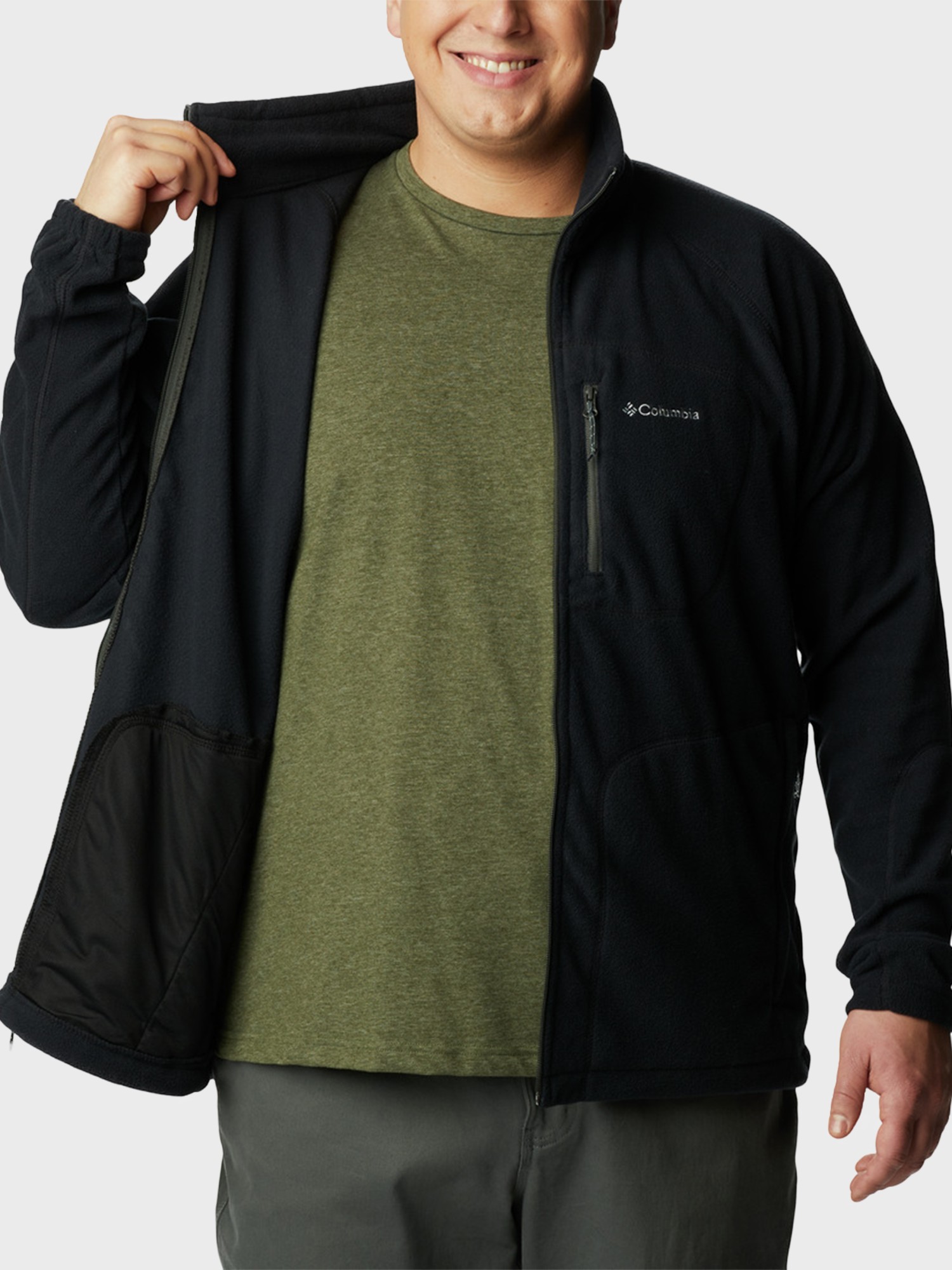 Толстовка мужская Columbia Fast Trek™ II Full Zip Fleece черная 1420424-010 изображение 4