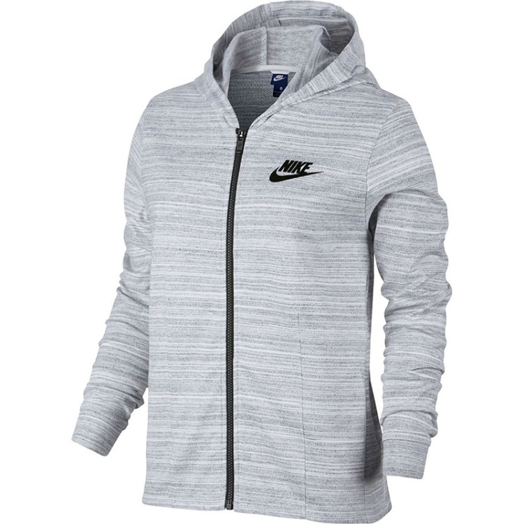 Толстовка женская Nike ADVANCE 15 FLEECE CAPE серая 837458-100 изображение 1
