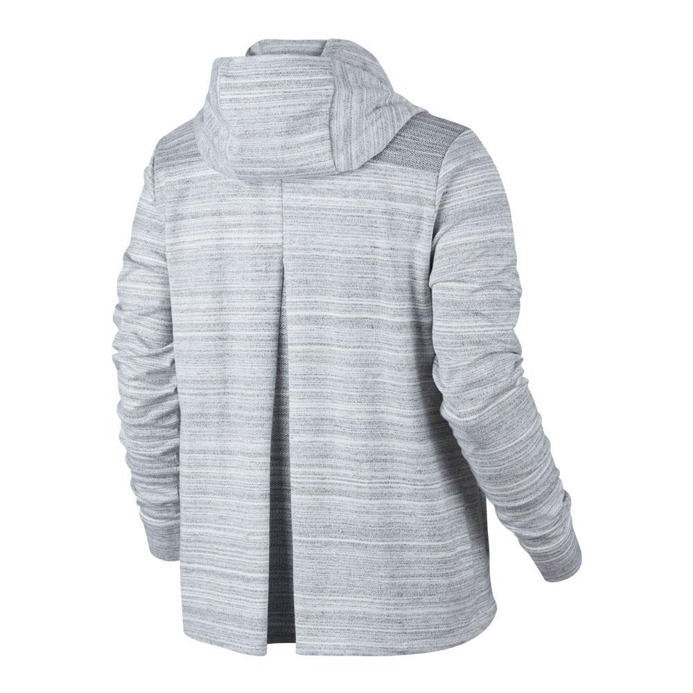 Толстовка женская Nike ADVANCE 15 FLEECE CAPE серая 837458-100 изображение 2