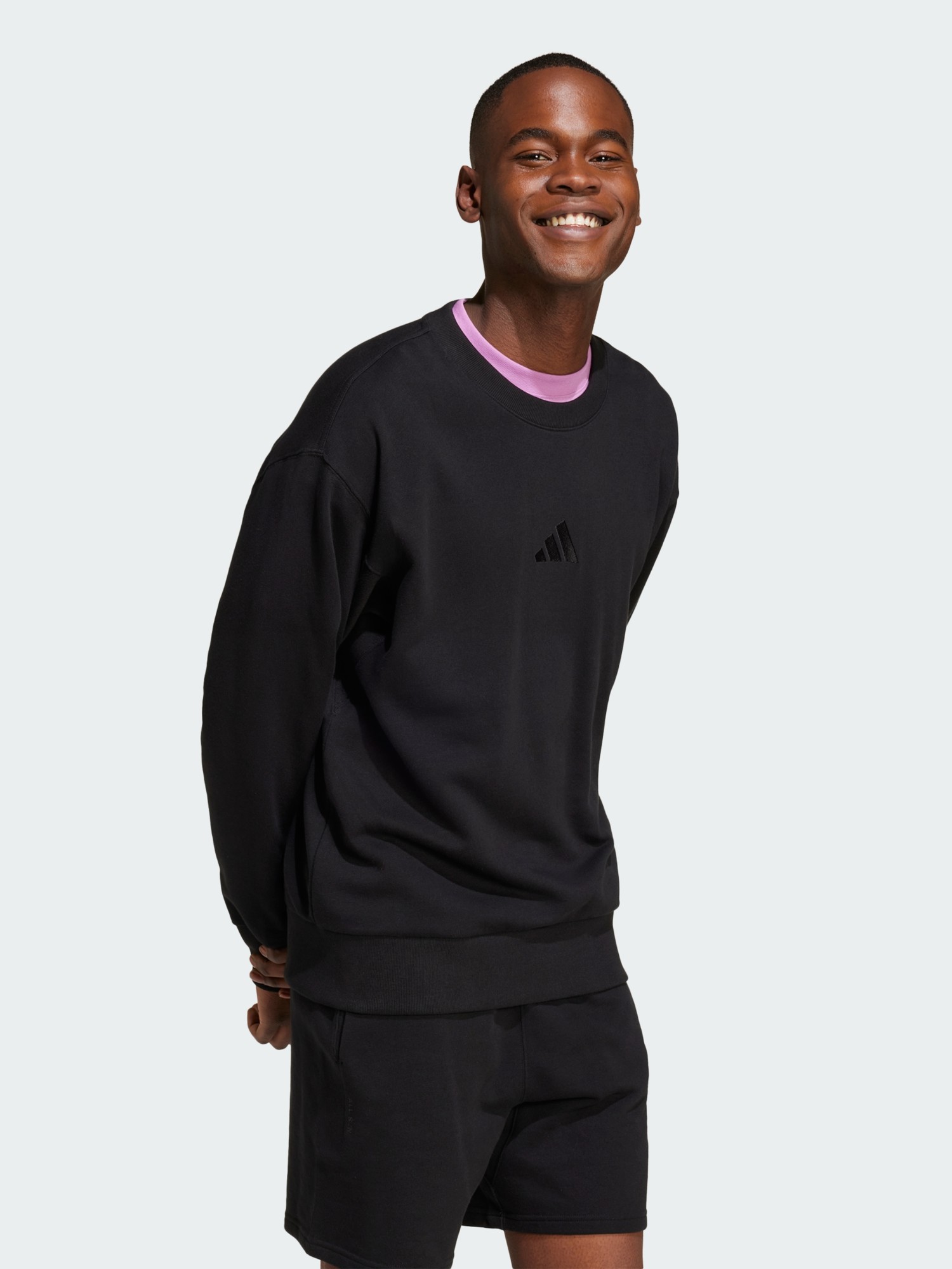 Толстовка мужская Adidas M A SZN FT CRW черная IX1261 изображение 4