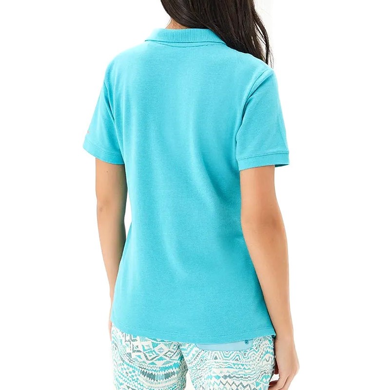 Футболка женская Columbia Cascade Range™ Solid Polo голубая 1715481-732 изображение 2