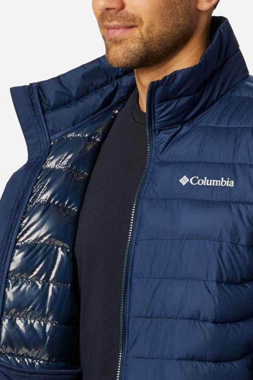 Куртка мужская Columbia  Powder Lite Jacket темно-синяя 1698001-467  изображение 3
