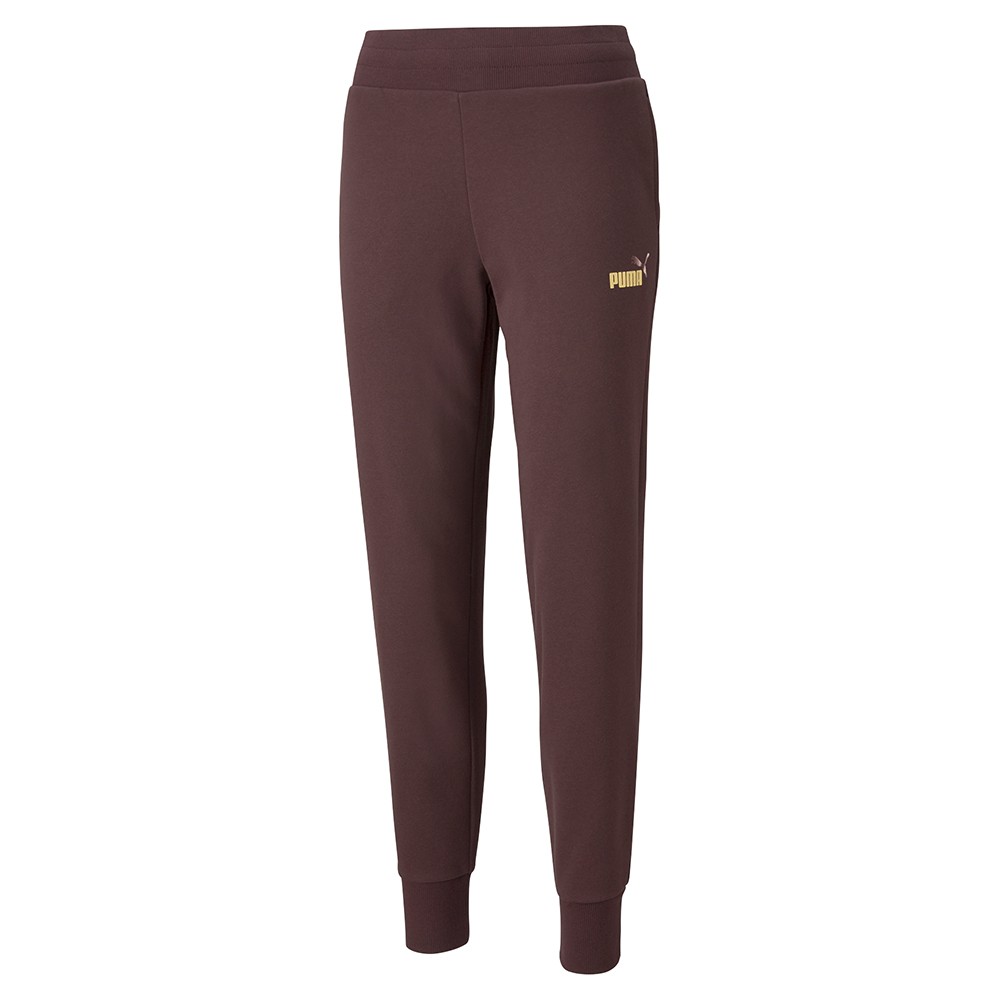 Брюки женские Puma Ess+ Metallic Pants Fl Cl бордовые 84613921 изображение 1