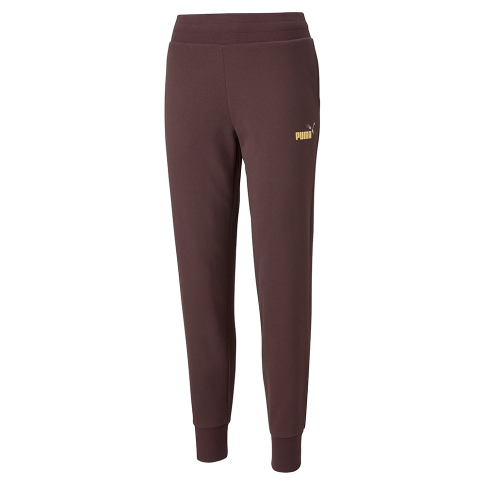 Штани жіночі Puma Ess+ Metallic Pants Fl Cl бордові 84613921 