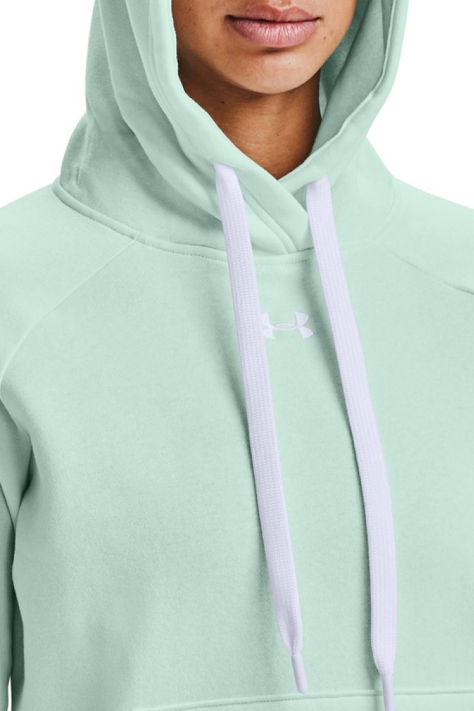 Толстовка жіноча Under Armour Rival Fleece Hb Hoodie блакитна 1356317-335 — фото 4