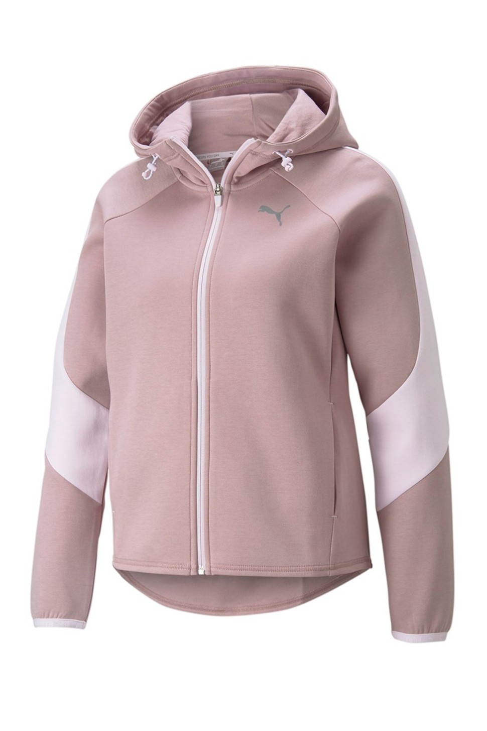 Толстовка жіноча Puma Evostripe Full-Zip Hoodie рожева 84707318  — фото 7